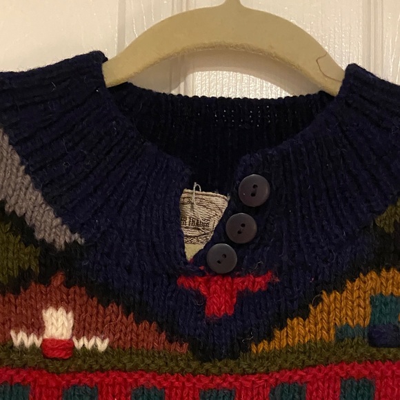 Vintage Wool Colorful Geometric Pattern Sweater - Picture 8 of 13